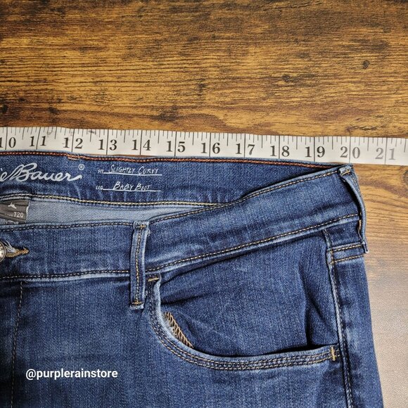 Eddie Bauer Jeans 20 T Slightly Curvy Baby Boot High Rise Medium Wash Western - Picture 7 of 13